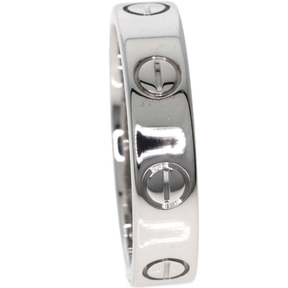 CARTIER 18k Silver Diamond Love Ring #47 - Picture 6 of 8